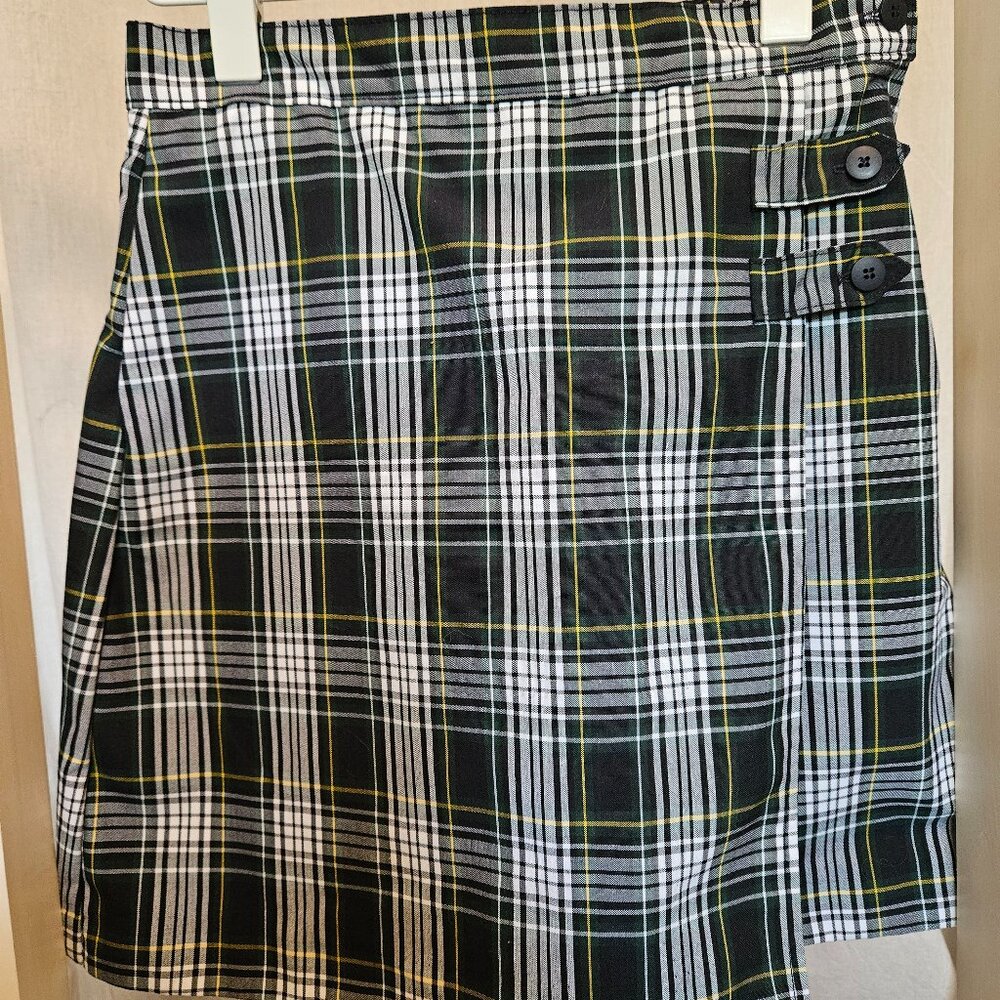 Dennis Uniforms Double Tab Pleated Skort, Campbell Plaid, Size 12